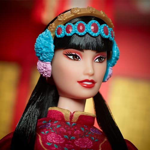 Barbie Signature Lunar New Year con accesorios tradicionales miniatura 3