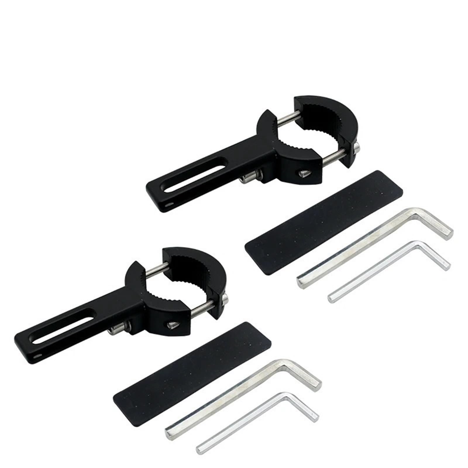 Rack Roll Cage Motorcycle Headlight Spotlight Mount Bracket Light Lamps Holder Adjustable 20mm-60mm Fork Mount Clamp lamp(2pcs2.0-3.8cm)