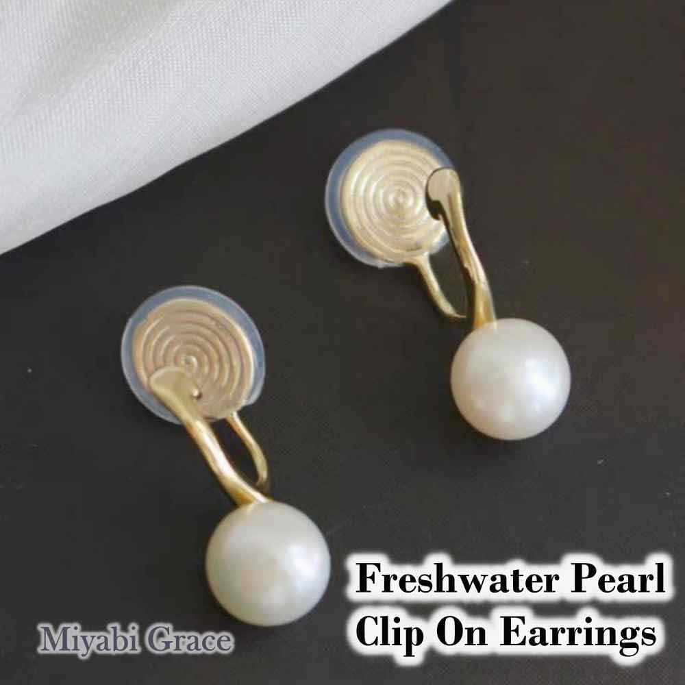 Miyabi Grace Women's Elegant Dangle White Black Gold Pink Green Feather Invisible Clip On Earrings Comfortable Non Pierced Earrings Gold Tone Pierced Look