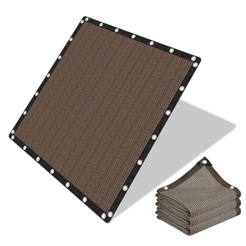 Toile d'ombrage marron oeillets pour éliminer la chaleur du soleil