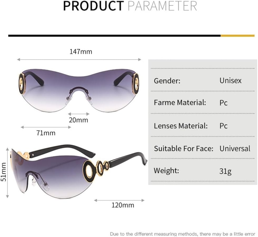 Oversized One Shield Sunglasses Women Men Sun Glasses Big Frame Goggles Shades Sport UV400
