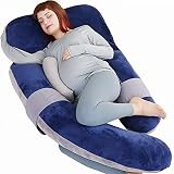 MOON PINE 60 Inch Pregnancy Pillow, Detachable U Shaped Full Body Pillow, Nursing and Maternity Pill