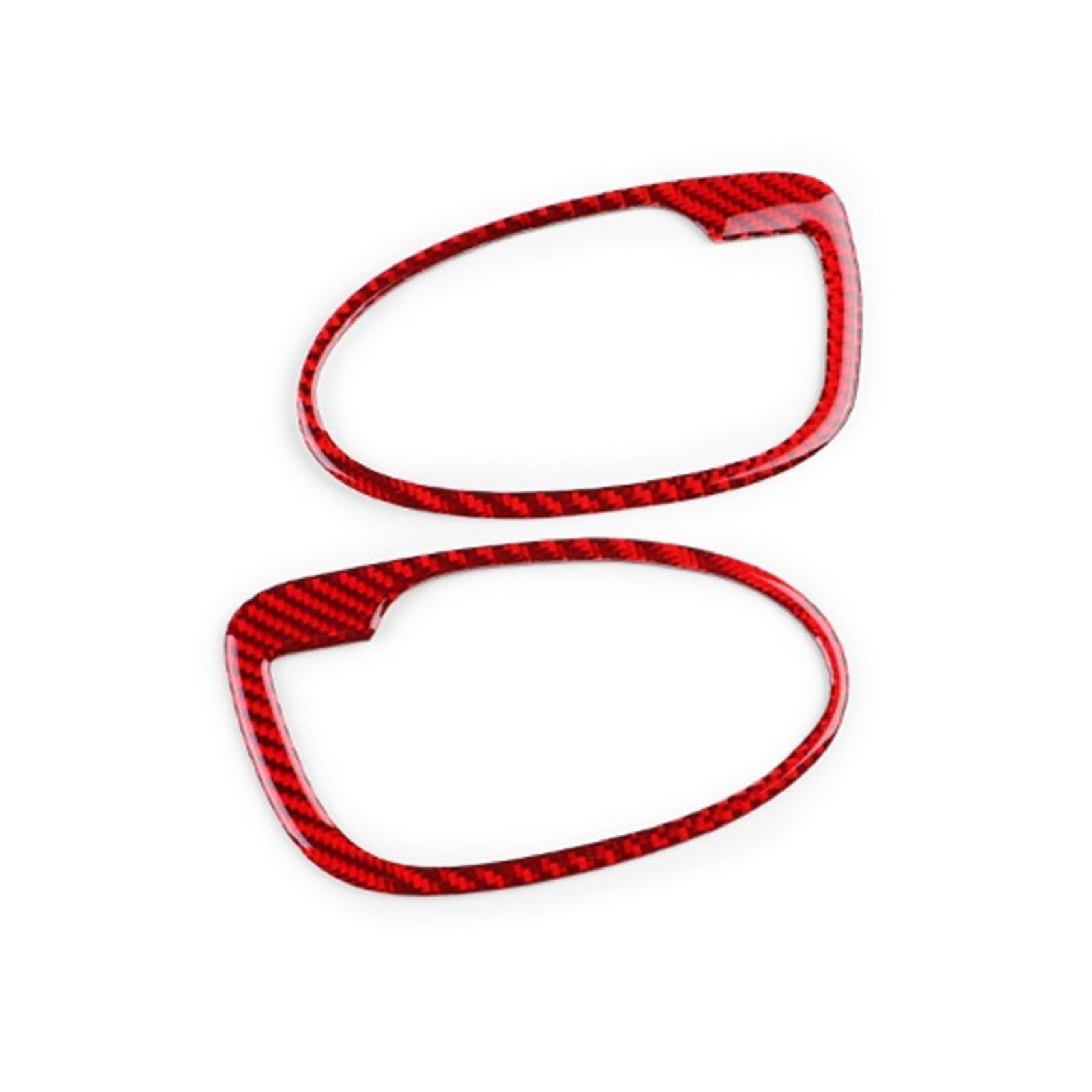 TETARI Auto Interior for Toyota for Yaris 2006 2007 2008 2009 2010 2011 LHD RHD Car Door Handle Frame Accessories(Red Carbon)