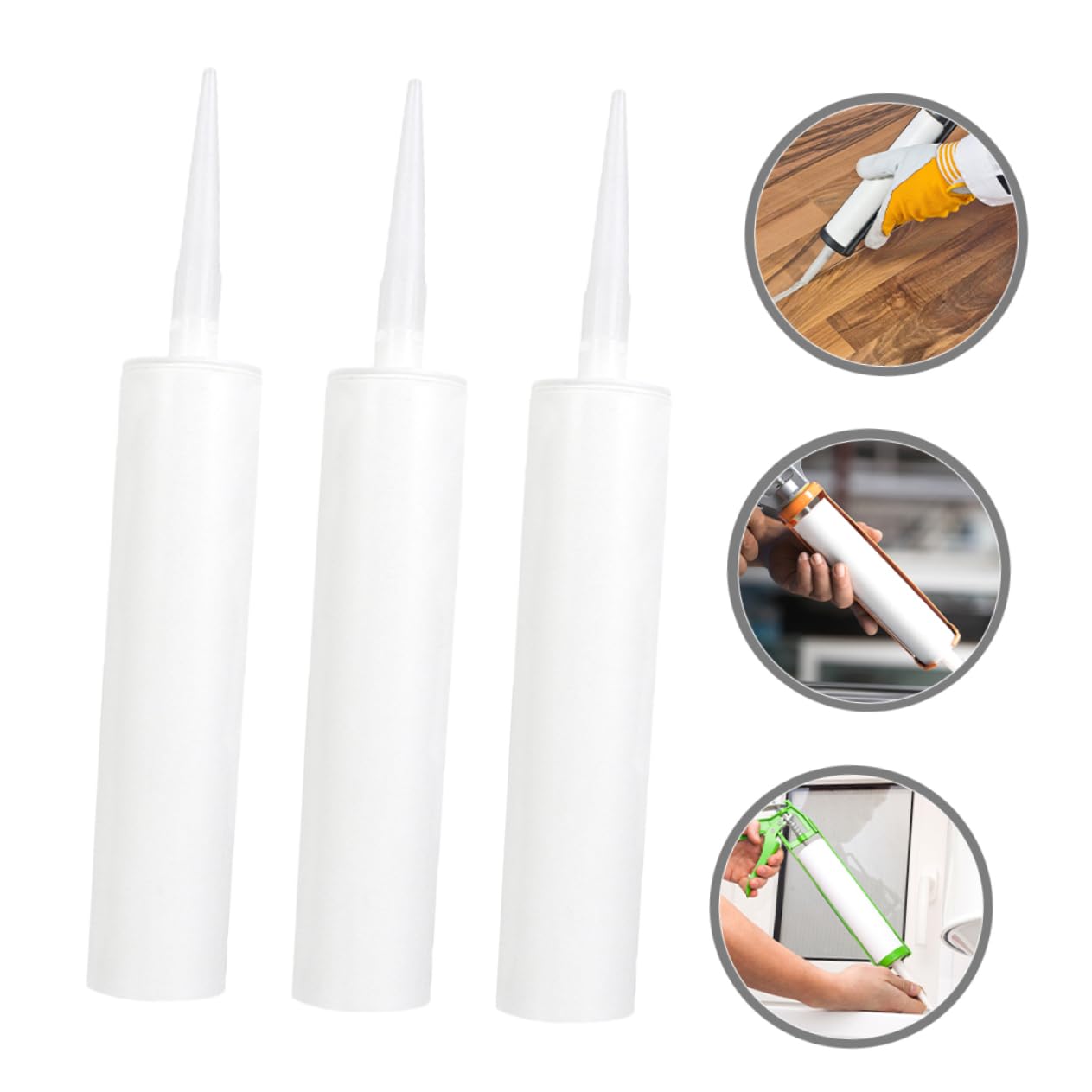 15piezas Tubo De Calafateo Vacío Reutilizable Sellador Rellenable Para Grietas Baldosas y Reparaciones Práctico y Versátil Para Epoxi y Mezcla De