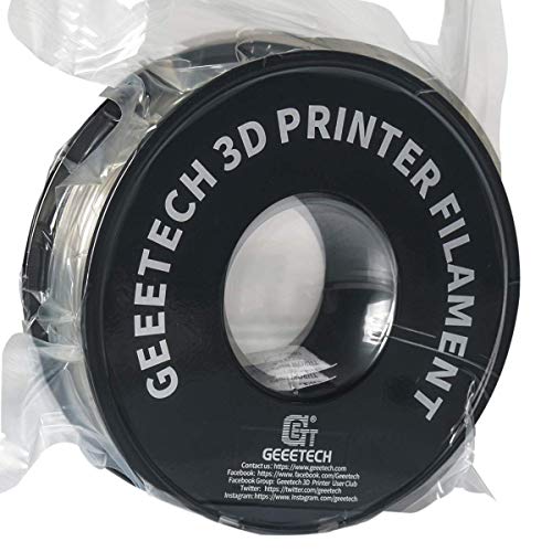 Image of GEEETECH 1.75mm PLA 3D Printer Filament, 1kg Spool, Upgrade Tidy Winding Tangle-Free, Dimensional Accuracy + /- 0.03mm, (Transparent)