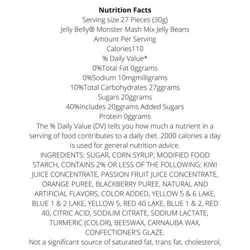 Monster Mash Halloween 2023 Themed Jelly Beans, Bulk Resealable Bagged Candies For Bowls, Candy Buffets, And Party Favors, Vegetarian, Ou Kosher, And Gluten Free, Pack Of 2 #TOP4