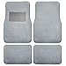 FH Group F14403GRAY Gray Carpet Floor Mat with Heel Pad 4- Piece Set for Cars, Trucks, Vans, and SUVs (Deluxe)