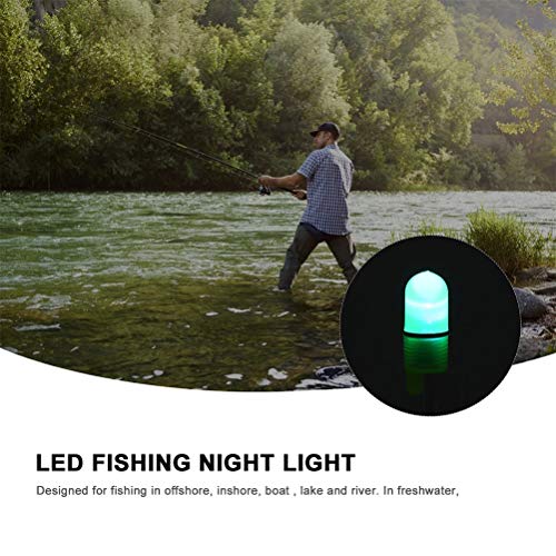 Abaodam 30 peças de luz de LED, boia noturna, vara de pescaria, alarme de mordida, luz de sino de pe