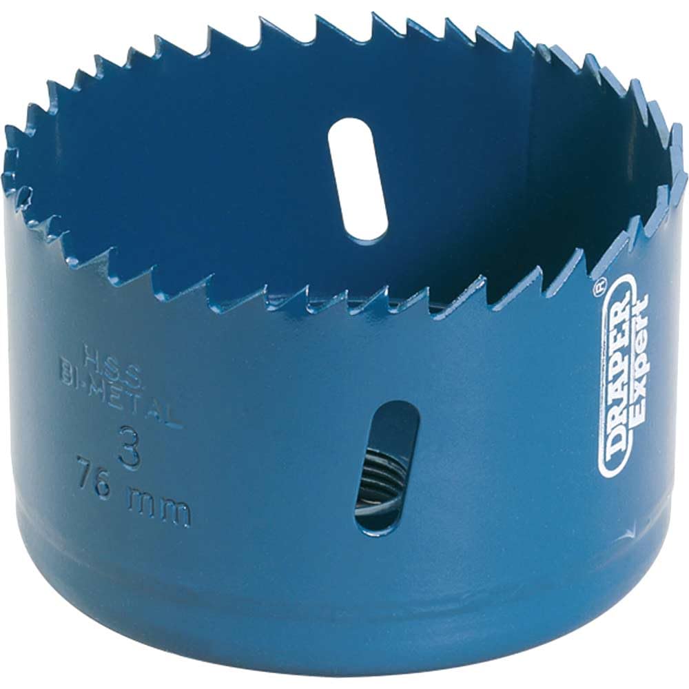 Draper Expert 41088 76 mm HSS Bi-Metal Holesaw Blade, Blue, 76mm