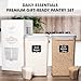 WHITE FEATHER SUPPLIES 2 PC [6.5L / 220 Oz] Large Flour Sugar Storage Containers - Leak Proof, BPA Free, Clear Plastic Food Storage Containers with Lids Airtight - Bulk Storage for Kitchen and Pantry