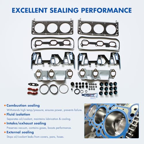 KEYALL Cylinder Head Gasket set Fit for Chevrolet Equinox 3.4L,for Pontiac Torrent 3.4L Replace HS9071PT-3,HS4956C by KEYALL - Used condition - Image 5