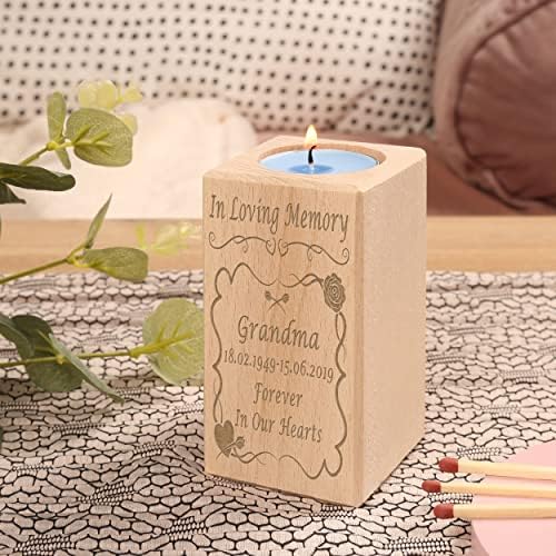 CRAZY TONY'S Personalised Memorial Tea Light Holder In Loving Memory Remembrance