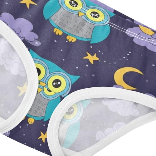 Cute Cartoon Owls Purple Panties for Girl Toddler Girls Underwear Cotton Print Undies Kids Briefs 2t4