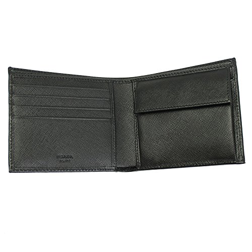 Prada Mens Black Saffiano Leather Bi-fold Wallet 2m0738 Nero2