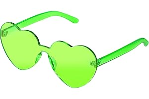 Heart Shaped Lime Sunglasses