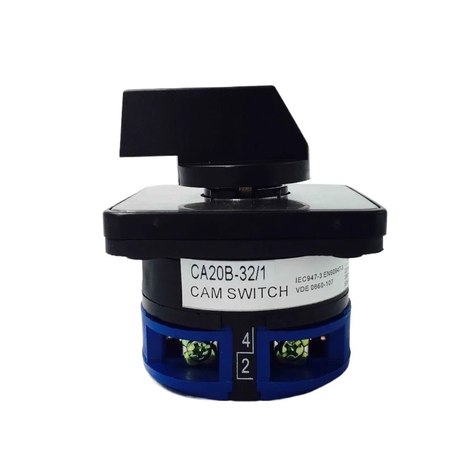 BKGWCSOR Rotary Switch 690V 20A/32A 1 Pole 3 Position Electrical Changeover Cam Switch Silver CA20B-32/1 LW26(36x36mm,20A) Switches