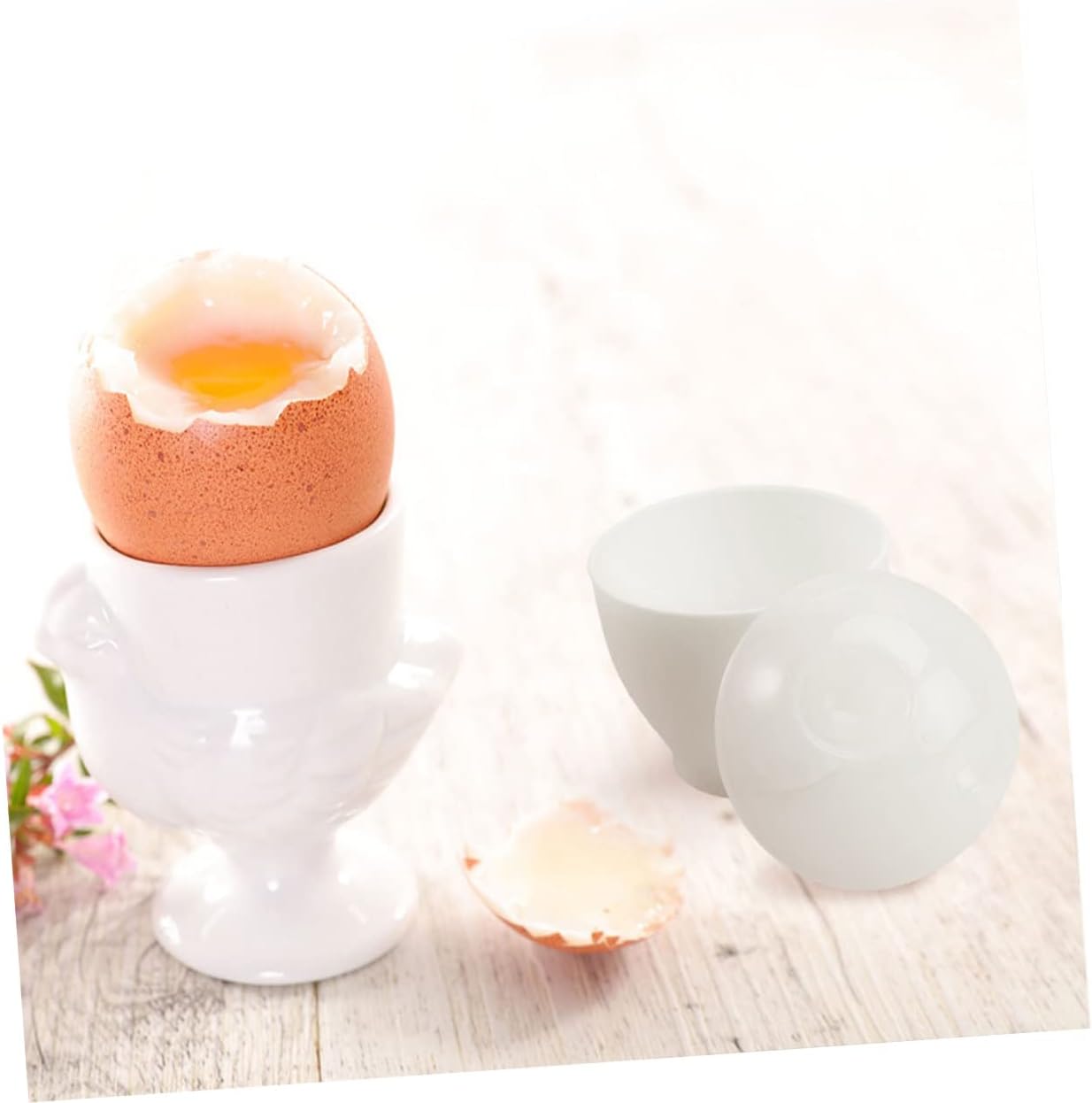 Mikinona 8pcs Egg Cooker Cup Smart Egg Maker Steamer for Cooking Oven Safe Kitchen Accessory Material Quick Breakfast