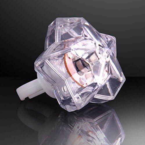 Star Shaped Light Up Rings in Red, White & Blue (Set of 24)
