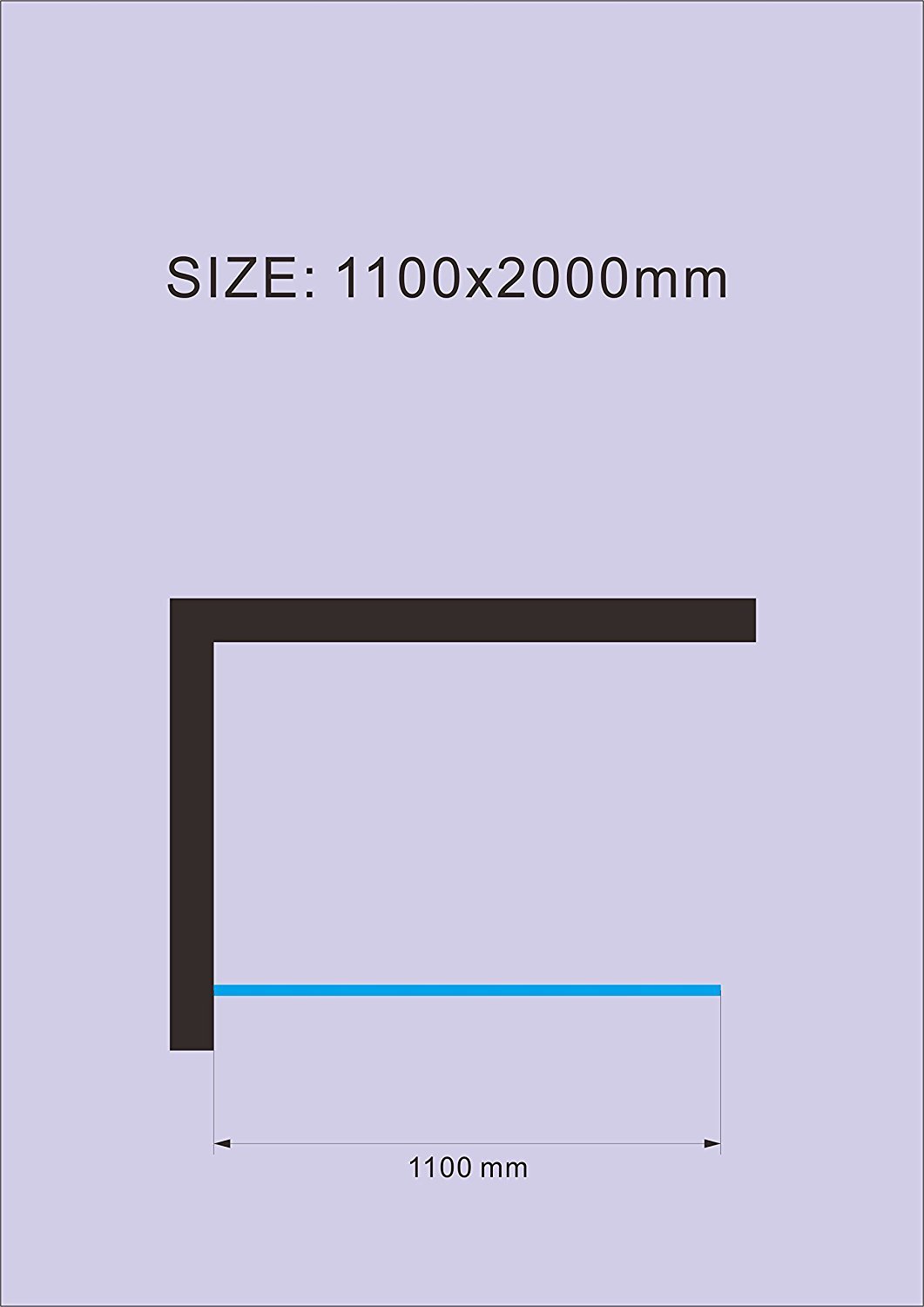 Shop [Typ-Lily] 10 mm walk w ściance prysznicowej - kabina prysznicowa - szkło ESG (110 x 200 cm satynowane)