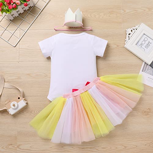 Daisy Groovy Boho Party Hippie Party Supplies Decorations For Birthday Baby Shower Newborn Toddler Girls Romper Dress Tutu Bow Skirt One Crown Cake Smash Photoshoot Outfits Daisy - Rainbow 1St 1T #TOP3