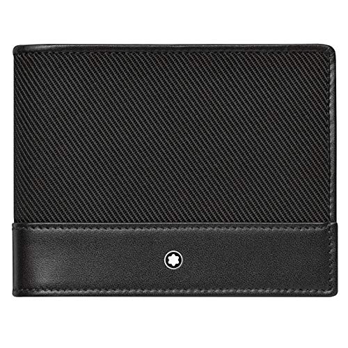 Preisvergleich Produktbild Montblanc Nightflight Geldbeutel Wallet 4cc mit Money Clip Münzbörse, Schwarz