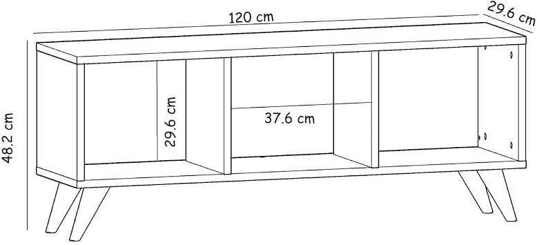 Inarch Design Tina Open Shelf TV Stand Sapphire Oak