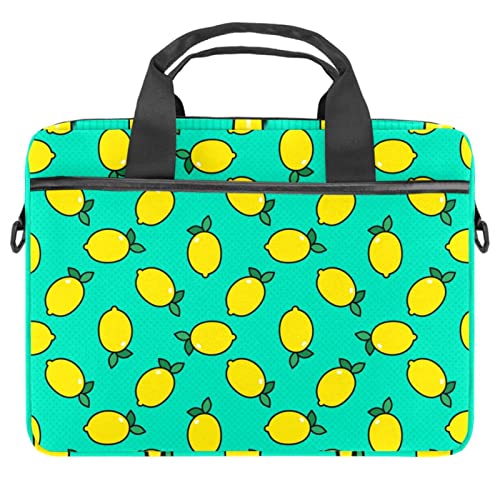 Sac à bandoulière pour ordinateur portable 13,3 et 14,5 pouces blanc à motif agrumes