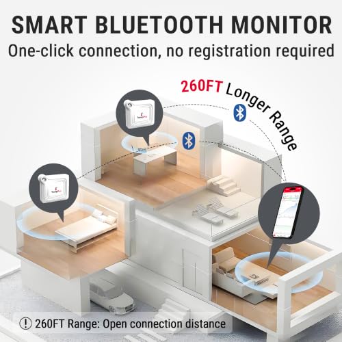 Image of TempPro TempAir Bluetooth Thermometer Hygrometer, 260 ft Temperature Sensor (Pack of 2)