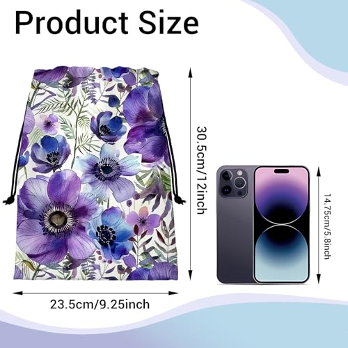 Image of Blossom Wildflowers Gymnastics Grip Bags Small Drawstring Athlete Bag for Sport Dance Gym