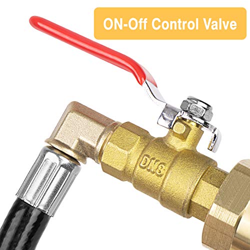 GASPRO-Propane-Refill-Adapter-for-1-lb-Tanks-Propane-Refill-Adapter-Hose-with-Shutoff-Valve-Fill-1lb-Bottles-from-20lb-Tank-Easy-to-Use-3-Feet