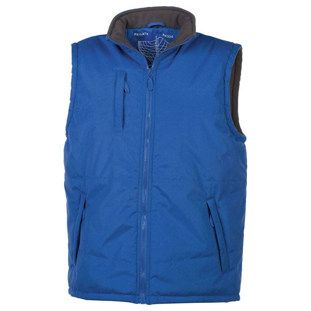 Chaleco sin mangas acolchado y polar azul real large