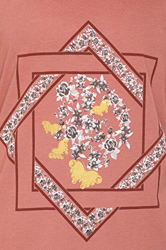 Image of In Love Women's Plus Size Longline T-Shirt with Side Pocket, 3 /4 Sleeve, Crew Neck