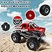Highspeed Entry Level red rc Monster Truck with Light Spray 2.4GHz Upright 360 Rotate 4WD Monster Trucks rc Cars, 20+ KM/H Monster Trucks 70min (Max) Runtime,Christmas Birthday Gift Toddler Toys 8-12