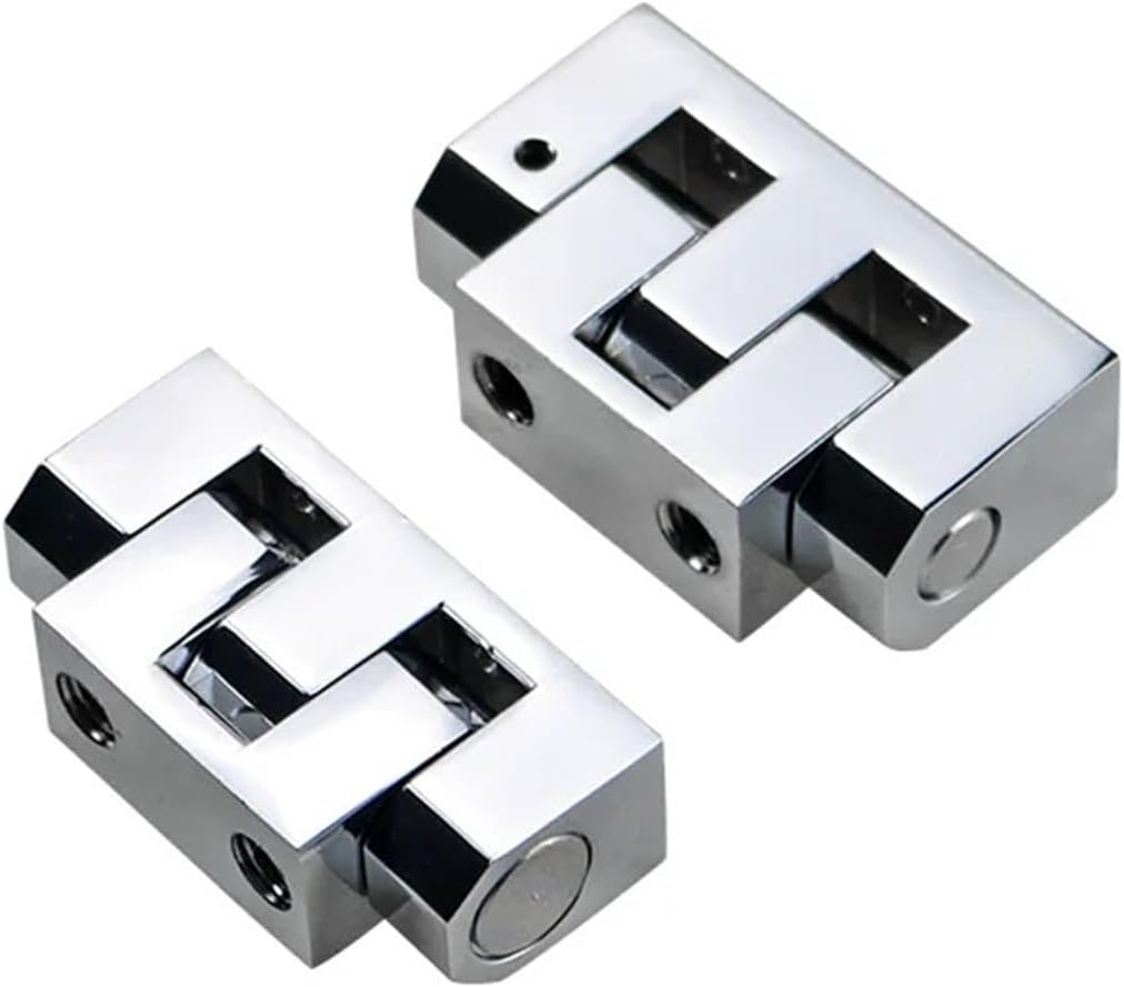 Heavy Duty Hinge for Industrial Electrical Machinery Equipment Cabinet Doors Zinc Alloy Rotating Pivot Hinge 1Pcs(Large-Bright)