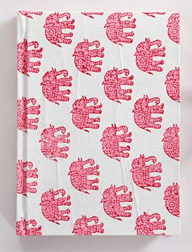 Image of Ravaiyaa - Attitude is everything Hand Block Printed Fabric Journal Handbound Notebook Gifts for Writers Recycled Paper Notebook Diary