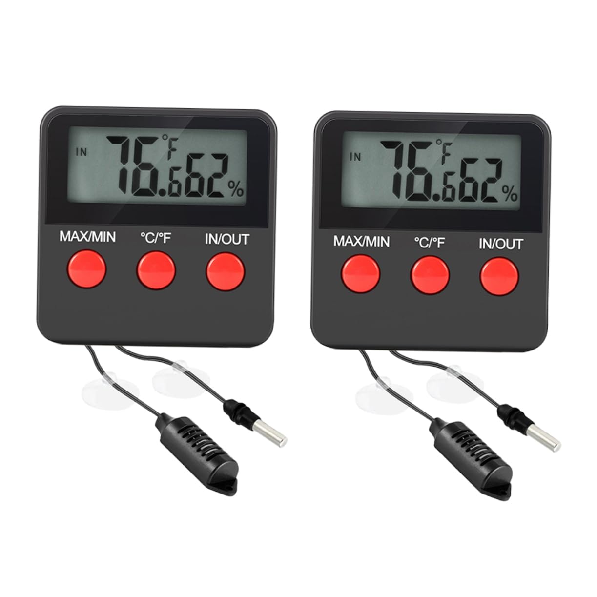ORFOFE 2juegos Termómetro Digital Medidor De Humedad Monitor De Temperatura y Humedad Para Reptiles