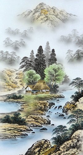 猿と山の風景 掛軸 森祖仙 群猿図｜古美術・掛け軸の販売・買取・鑑定-松本松栄堂