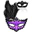 Feather Black & Violet
