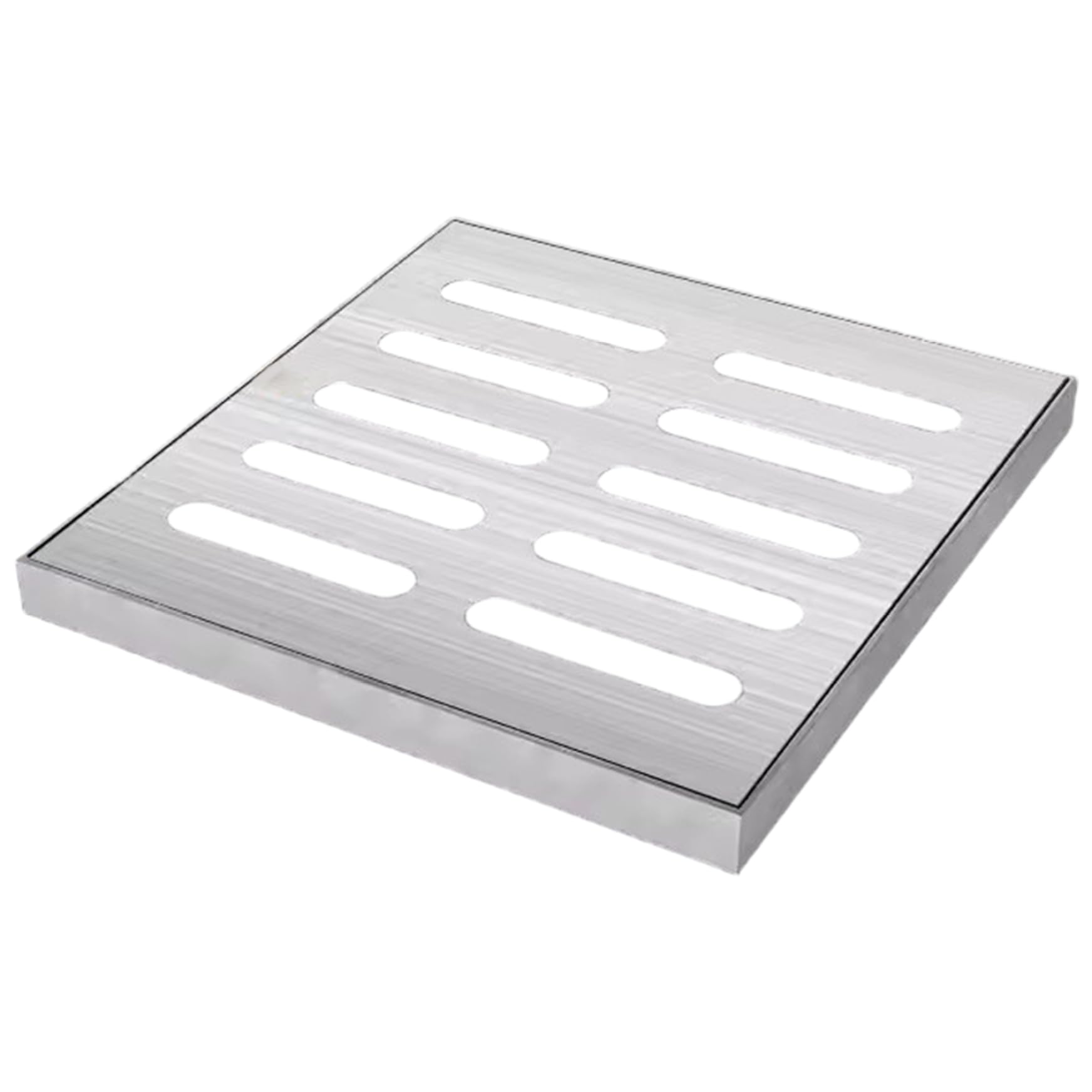 Drainage Grate 8x8 Inch Heavy Duty Stainless Steel Drain Cover with Even Hollow-Out Design for Outdoor Kitchen Bathroom Driveway or Shower Drain Use