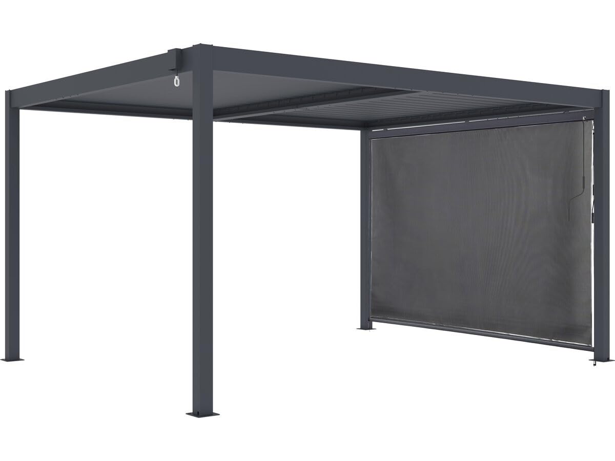 Pergola bioclimatique avec Store en Aluminium Windsor - 3 x 4 m - Gris