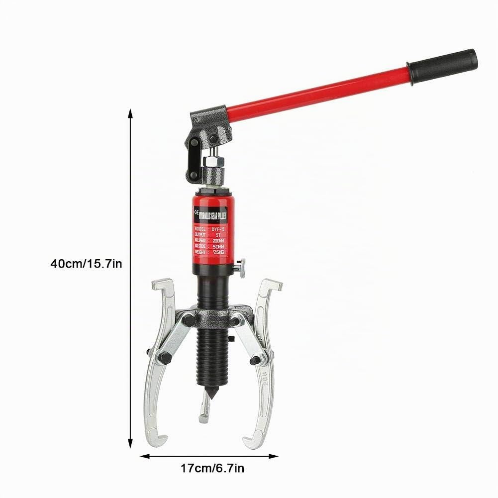 Ausla Extractor Hidráulico 5T con 3 Garras, para Cubo de Rueda, Bujes, Bridas, Engranajes y Cojinetes