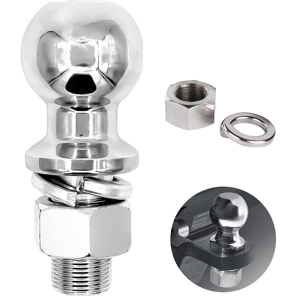 Towing Hitch Ball, Towing Hitch Ball Head Towing Hitch 50 mm 3.5T Diameter 25 mm Screw Ball Head Farm Rail M25-25MM