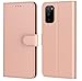 Produktbild AURSTORE Hülle für Samsung Galaxy S20 FE 4G/5G Handyhülle, Premium PU Leder Schutzhülle,Magnetverschluss,Tasche Flip Case Brieftasche Etui Schutzhülle für (Galaxy S20 FE (6,5 Zoll), Rose Gold)