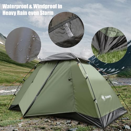 ShinHye Backpacking Tent for Camping 1-5 Person Hiking Ultralight Tent for Waterproof の商品画像 6