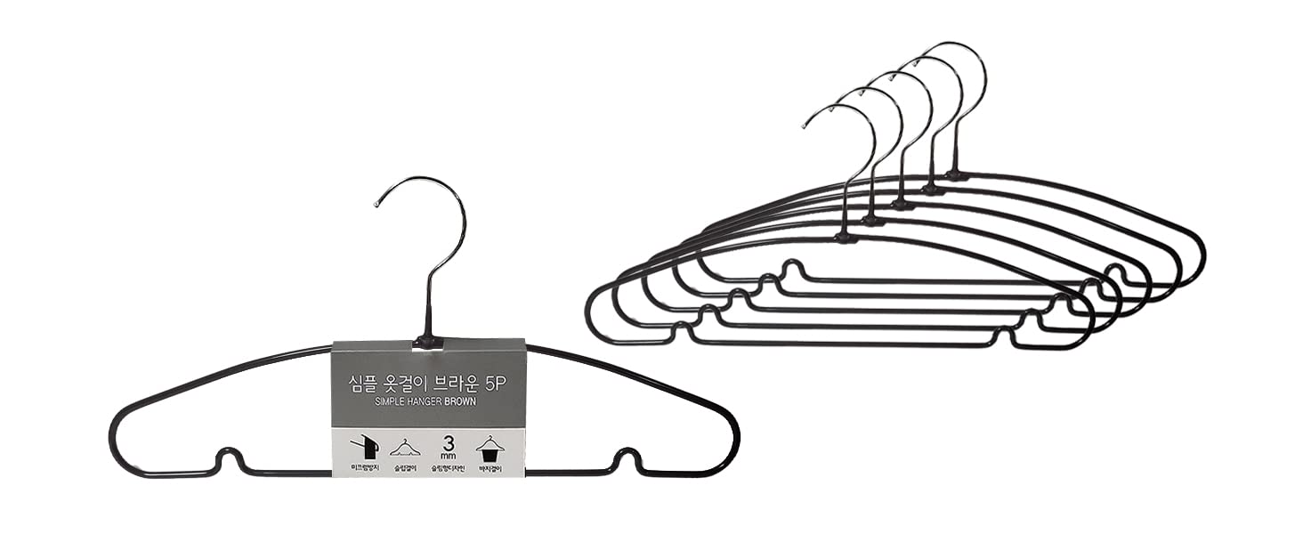 "SEOULIAN Korea 'BASIC' Pvc Coated Hanger - 30Pcs,Space-Saving, Durable, Natural Wood, Slim Design, Ideal for Hotels & Shops "