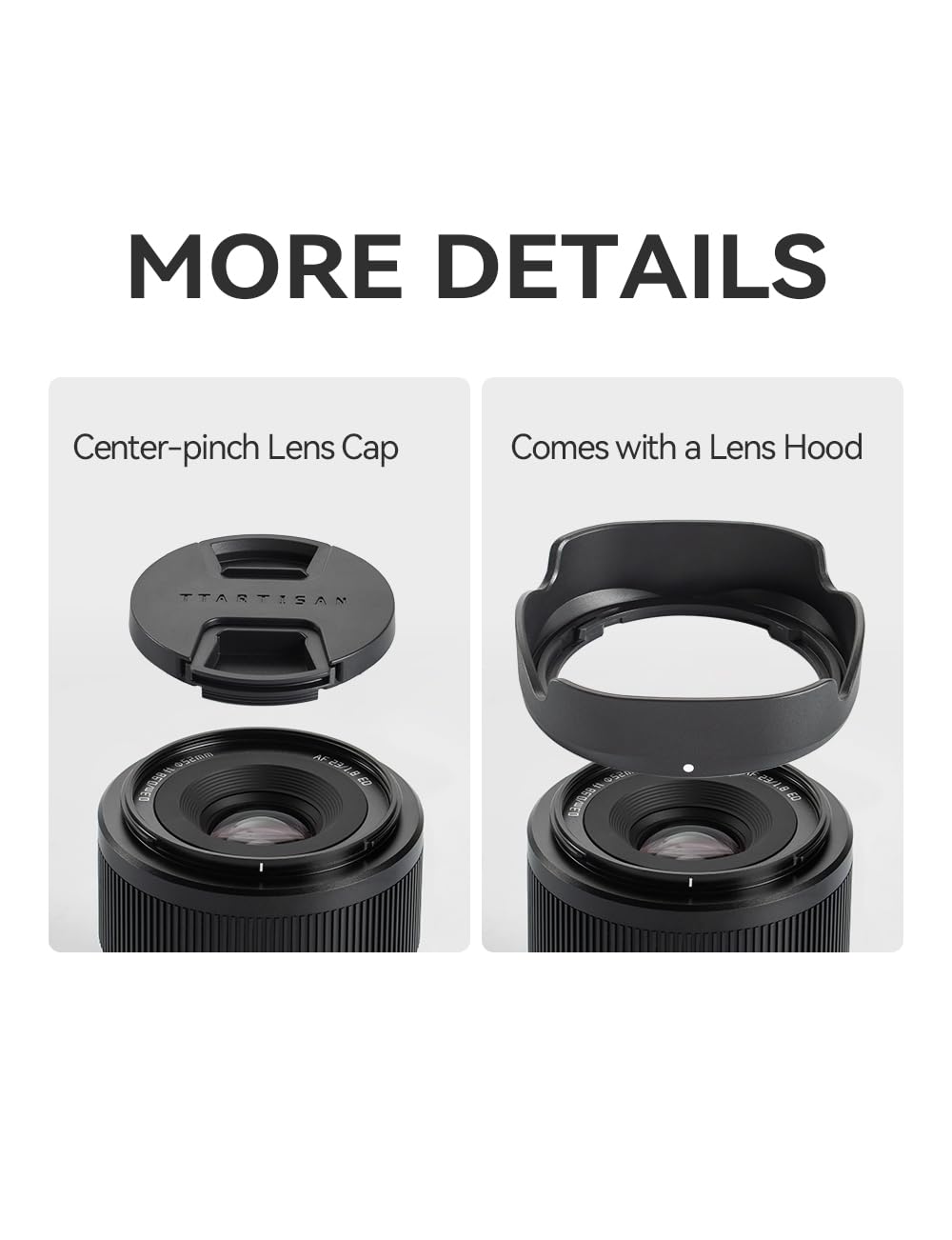 TTartisan AF 23mm F1.8 Obiettivo per Fuji X Mount, APS-C Frame Autofocus Lens - Portatile e Versatile, Compatibile con fotocamere Fuji X mount X-A1, X-A10, X-A2, X-A3, X-A5, ecc.