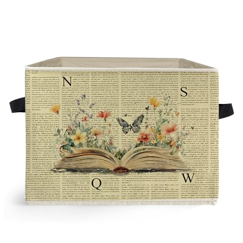 Ghoaoivo Vintage Book Storage Box Bins, Reading Corner Nook Room