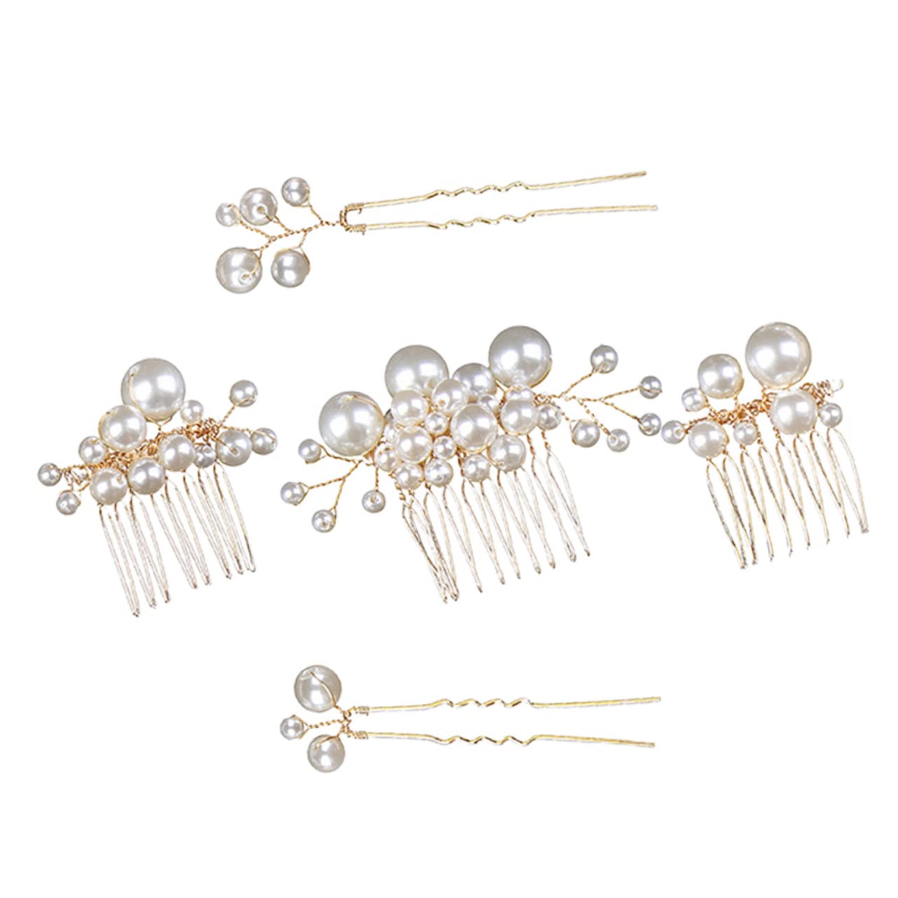 Healeved 25 Stk Perle Braut Haarnadel wedding hair accessories hochzeits haarschmuck Hochzeitshaarspangen für Bräute Seitenkamm für Hochzeitshaare Haarschmuck aus Perlen Braut Haarkamm