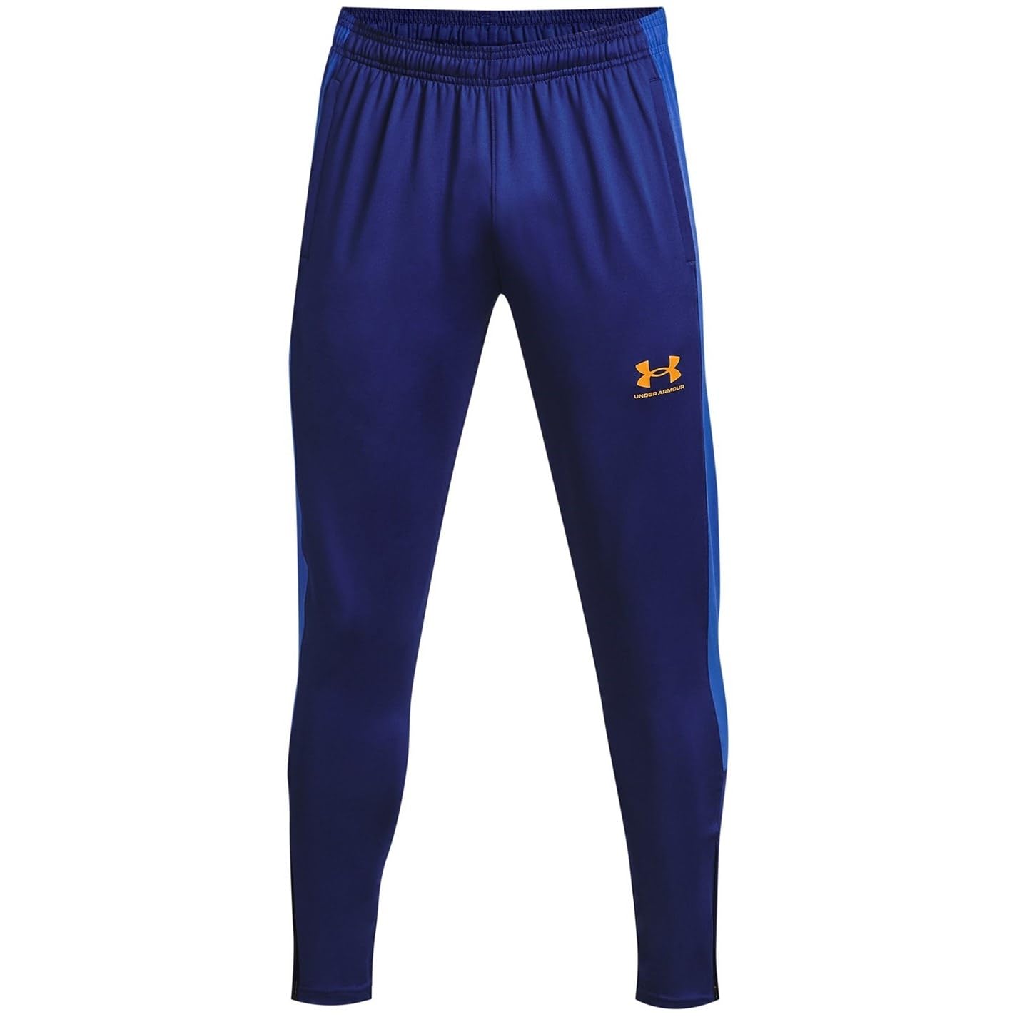 Under Armour Men's Challenger Training Pant, Stretchy and Lightweight Men's Tracksuit Bottoms. Comfortable Joggers for Training and Athletics,Washed Navy / / High Vis Yellow,MD