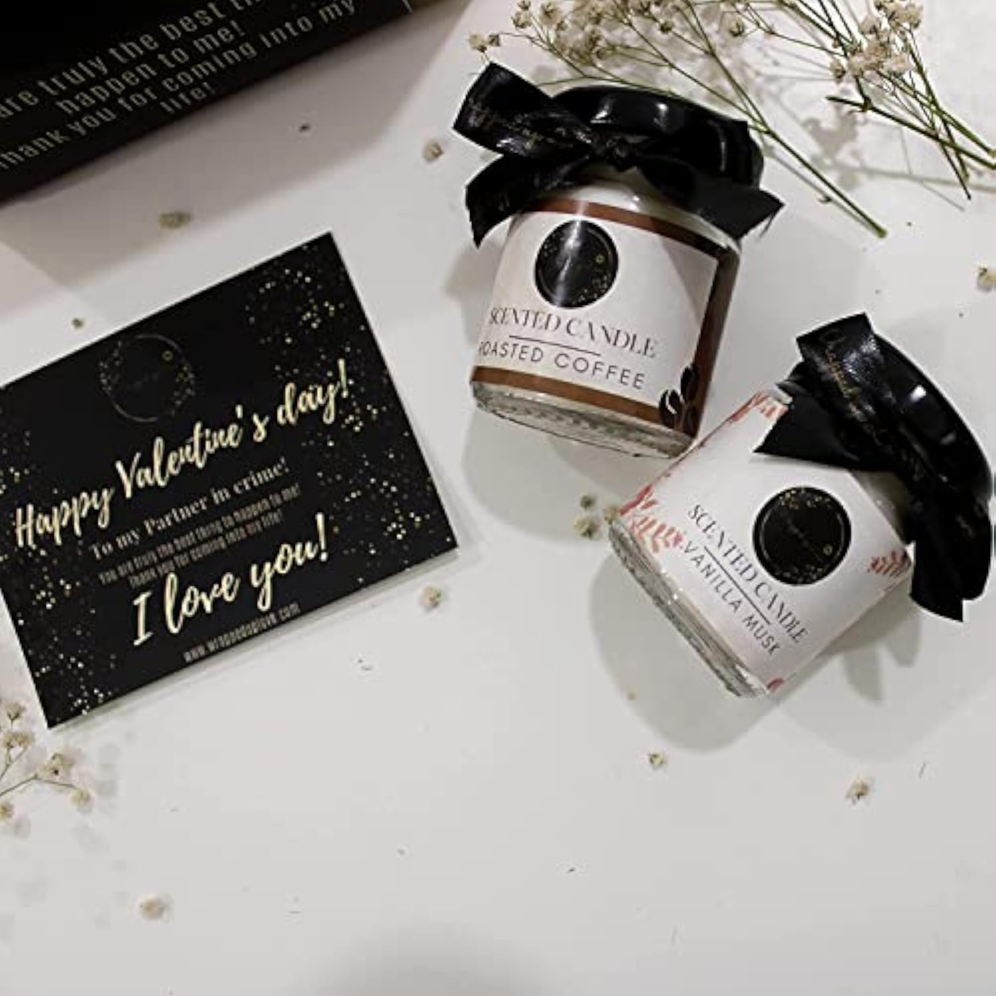 Valentines Day Mini Scented Candles Gift Box - Pack of 2
